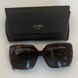 Celine Brown Square Sunglasses